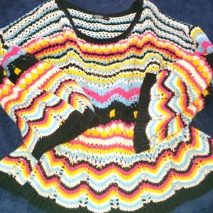 Vibrant crazy sweater size 1X